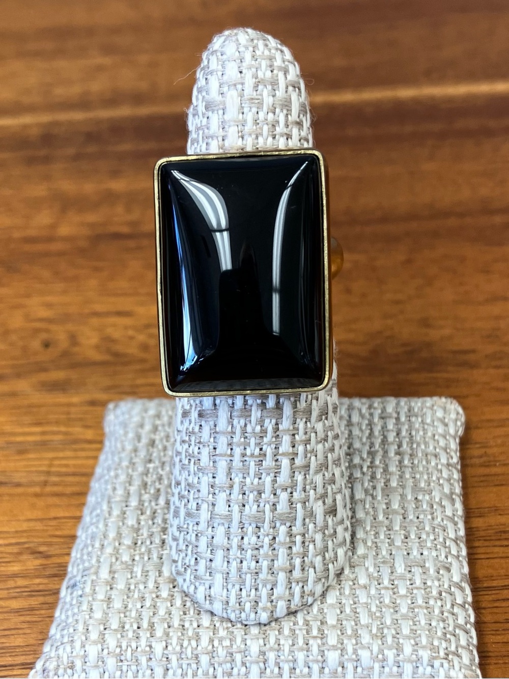 NWT Charles Albert Alchemia Adjustable Onyx Rectangular Ring